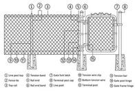 60x60mm খোলার গর্ত স্টেইনলেস স্টীল চেইন লিঙ্ক বেড়া ফ্যাব্রিক ক্রীড়া খেলার মাঠ