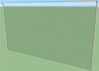 9 গেজ গ্যালভানাইজড 50 ফুট চেইন লিঙ্ক বেড়া V আকৃতির কাঁটা বাহু সহ